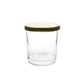 klare runde 260ml Glaskerzenglas mit Mütze