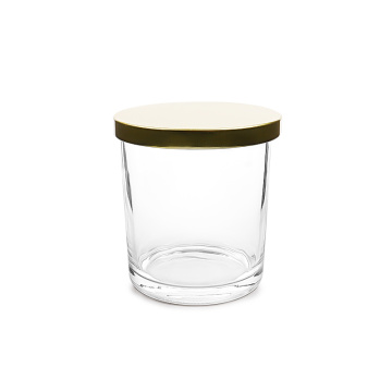 Clai Round 260 ml Pot de bougie en verre avec capuchon