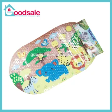 PVC Suction Cup Bathroom Mat Design With Cartoon Pattern Non-slip Mat
