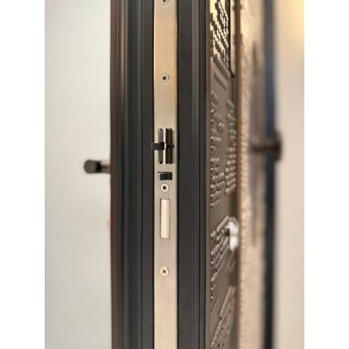 Porta de entrada de metal Chinoiserie para vilas luxuosas