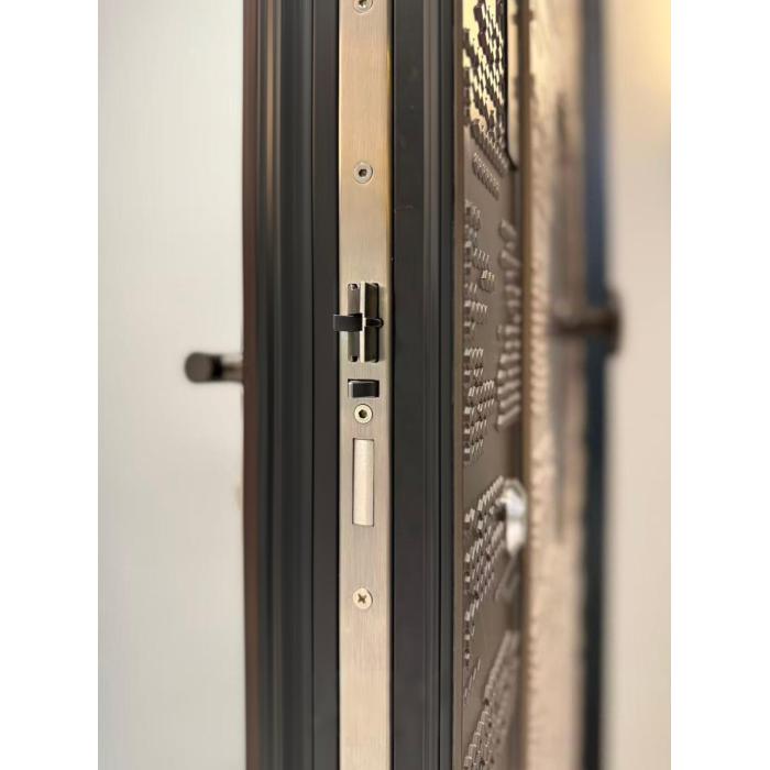 Porta de entrada de metal Chinoiserie para vilas luxuosas