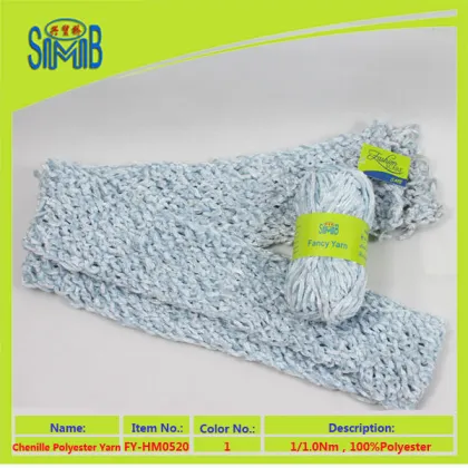 melange yarn producer export organic chenille scarf yarn with high quality in great demand