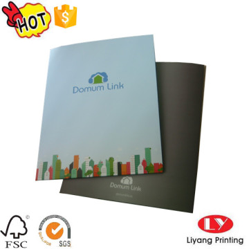 Office paper file folder with pocket