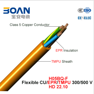 H05bq-F, Rubber Cable, 300/500 V, Flexible Cu/Epr/Tmpu (HD22.10)
