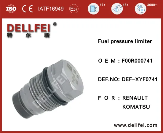 Fuel Pressure Relief Valve F00R000741 for RENAULT,KOMATSU