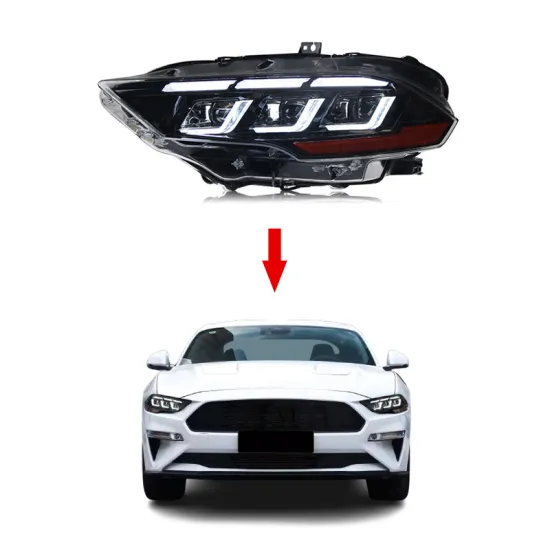 2018-2022 Ford Mustang Head Light Upgrade to 2024 Full LED Dynamic Headlamp Assembly - Plug and Play