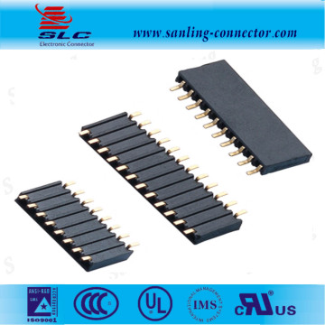PCB Socket connector 2.54mm single row SMT side entry female pin header
