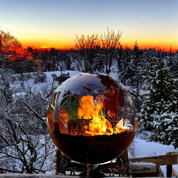 Weathering steel fireball