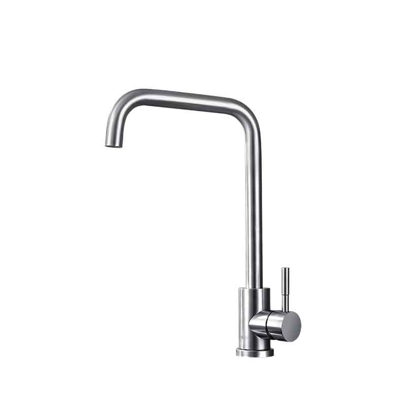 Stainless Steel Single Handle Brushed Kitchen Sink Faucet