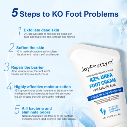 Wholesale Private Label Organic Foot Cream - 42% Urea Anti-Cracking Peel Off Foot Cream with Salicylic Acid
