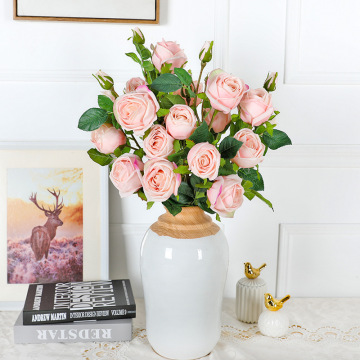 High Quality 6 Heads Artificial Touch Latex Rose Flowers Bouquet - Wholesale Home Decoration