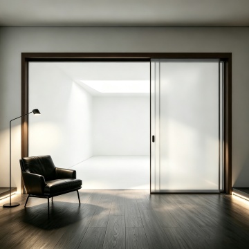 Puerta corrediza de aluminio con marco delgado