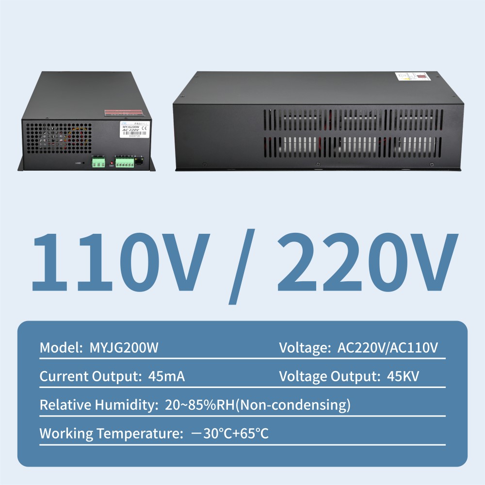 CO2 laser power supply current monitoring
