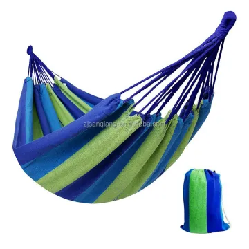 Camping Hammock for Solo Hiking - Cotton Rope Hammock