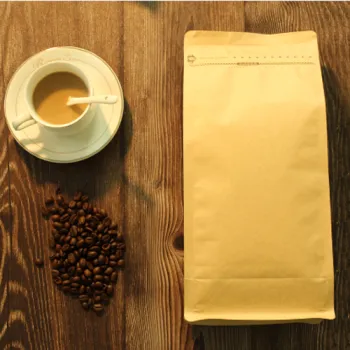 500g flat bottom side gusset kraft paper bag