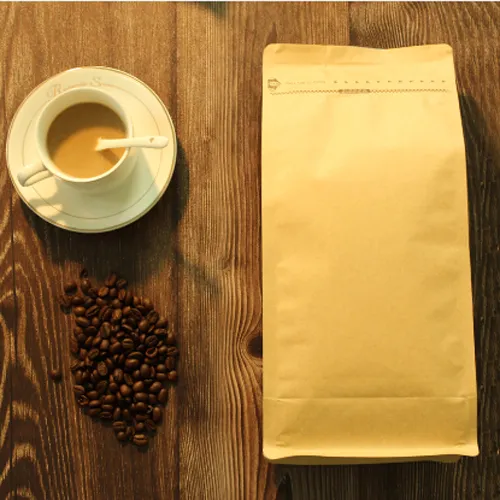 500g flat bottom side gusset kraft paper bag