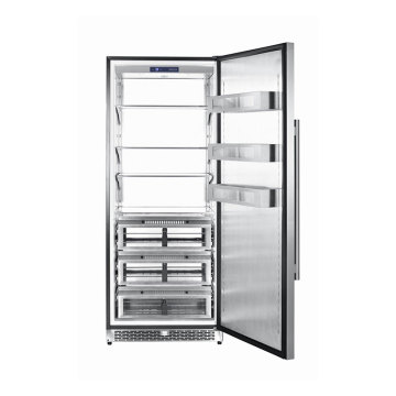 Larger Three-Door Beverage Fridge with Flower Fan Cooling for Bars