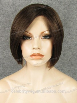 Bobi hair style wig Light Chestnut Brown synthetic bob lace front wigs
