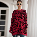 Long Sweaters von Women's Casual Leoparden Druck