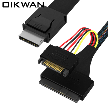 Oculink SFF-8611 TO SFF-8639+15PIN SAS Cable Oculink to U.2 for Backboard