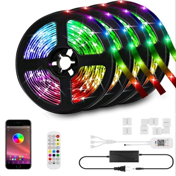 240V/230V/110V/220V RGB 5050 Color Change LED Strip Lights with Remote - Waterproof WS2812B LED Strip