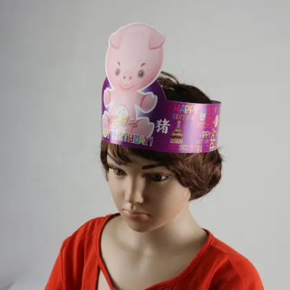 Children Birthday Party: Animal Paper Hats & Kids Triangle Solid Party Hats