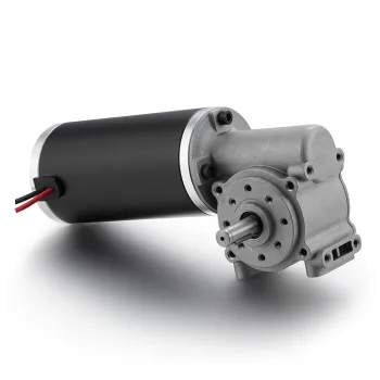 Variable High Speed Large Torque DC Brush Worm Gear Motor 24V-110V 52W-125W 3300rpm 63mm