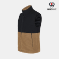 Gilet da uomo in pile ibrido bicolore