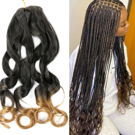 Spiral Curls Synthetic Loose Wave Crochet Braids Hair Extensions Pre Stretched Braiding Hair For Black Women Hair