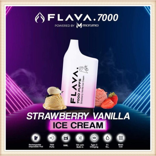 Flava 7000 퍼프 일회용 키트 700mAh