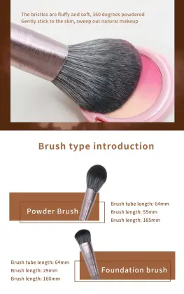 10 Pcs b s mall makeup brushes set