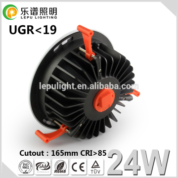 24W COB DownlightsType and Aluminum Lamp Body Material 90mm cutout led cob downlight