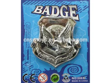 flying Eagle plastic badge toy silver color