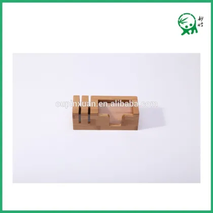 Bamboo Stationary Mobile Phone Stands and Holders