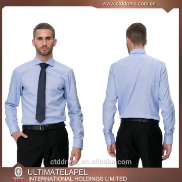 2015 wholesale hot sale 100% cotton blue cutaway shirt tailors in china