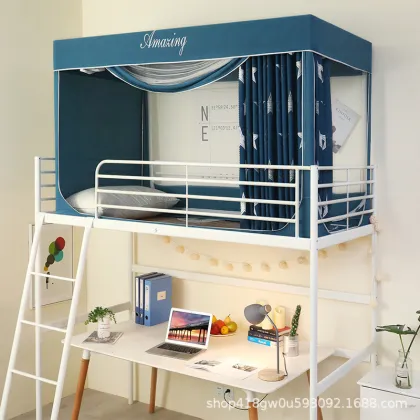 Student Upper and Lower Bed Curtain Mosquito Net Integrated Shading Dust-Proof Dormitory 3-Door Mosquito Net