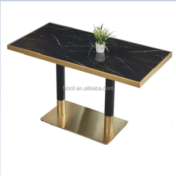 Stainless Steel and Marble Dining Tables for Commercial Restaurants and Cafes