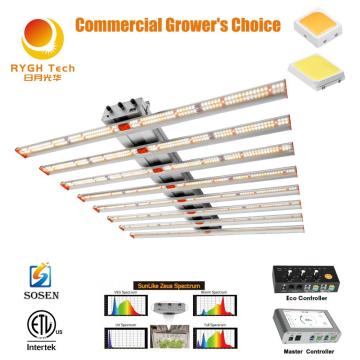 ETL 8 บาร์หรี่แสงได้ 700W LED Grow Light