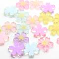 Beautiful Cherry Blossom Flower Shaped Resin Flatback Cabochon For Girls Garment Accessories Or Bedroom Ornaments Beads