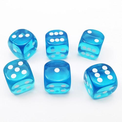 14.5MM Printing Precision Dice Translucent Blue 0.57inch