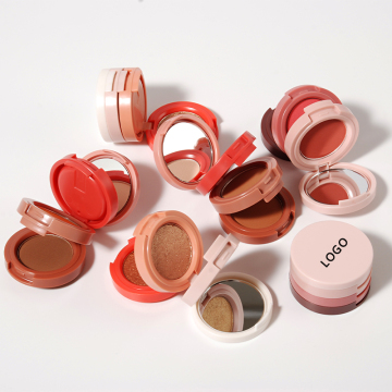 Label peribadi Highlighter dan Blusher Palet - Makeup Bronzer Contour Tiada Logo