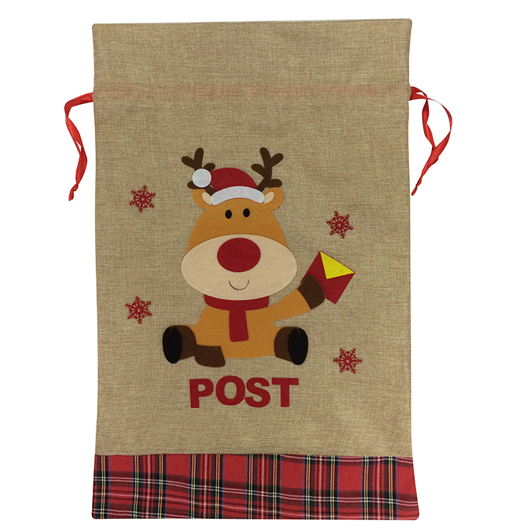 Cute Reindeer Pattern Christmas Sack