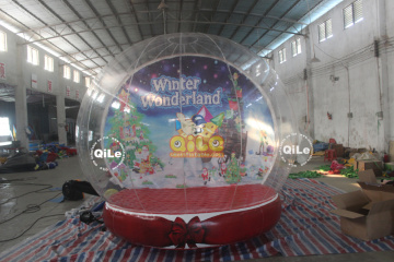 hot sale 3m Giant snow globe Inflatable human size snow globe for Christmas decoration