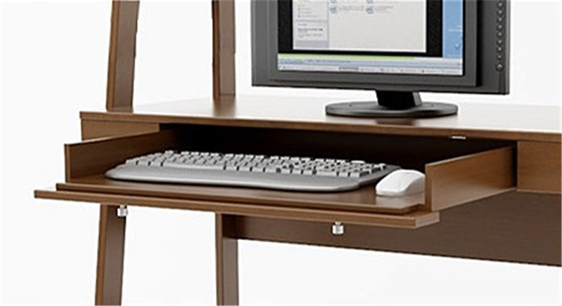Home Office Desk With Book Shelf Ladder Desk with Keyboard Tray