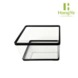 Clear Desktop Plastic Aquarium with White Frame