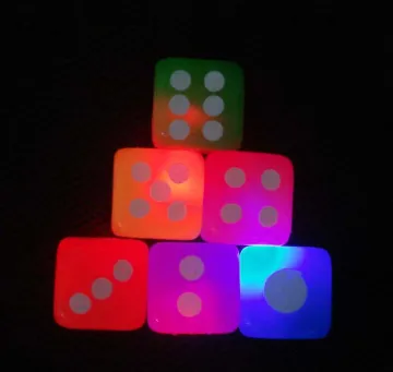 Neon Color Light-up Flashing Dices