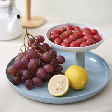 Vassoio di frutta a due strati di plastica DIY