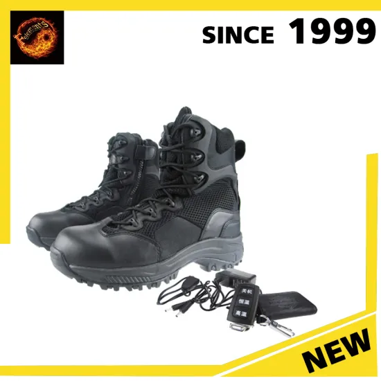 2016 Latest Wholesale Men's electric heated high neck ankle temperature resistant work boots