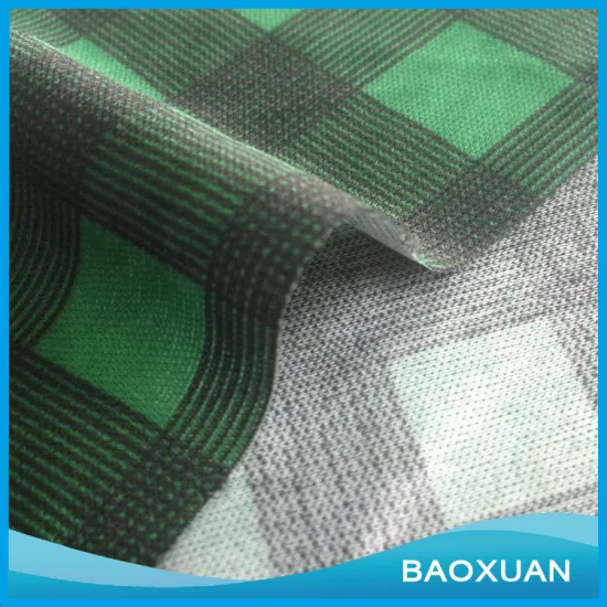 100% Polyester DTY ripstop printed interlock knitted fabric printed for sportswear