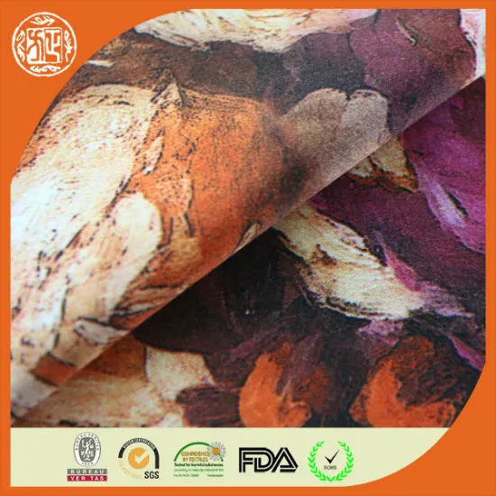 hot selling new fashion cloth fabric digital printed T/C spandex satin fabric flowers